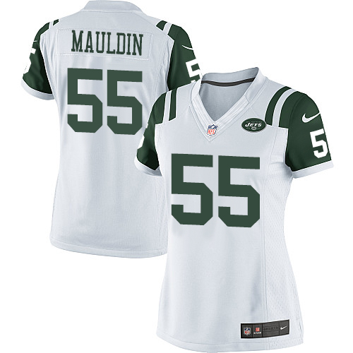 Women's Elite Lorenzo Mauldin Nike Jersey White Road - #55 NFL New York Jets